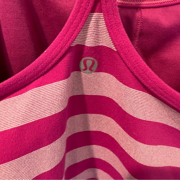 Lululemon Power Y Tank Raspberry Stripe - Picture 7 of 9